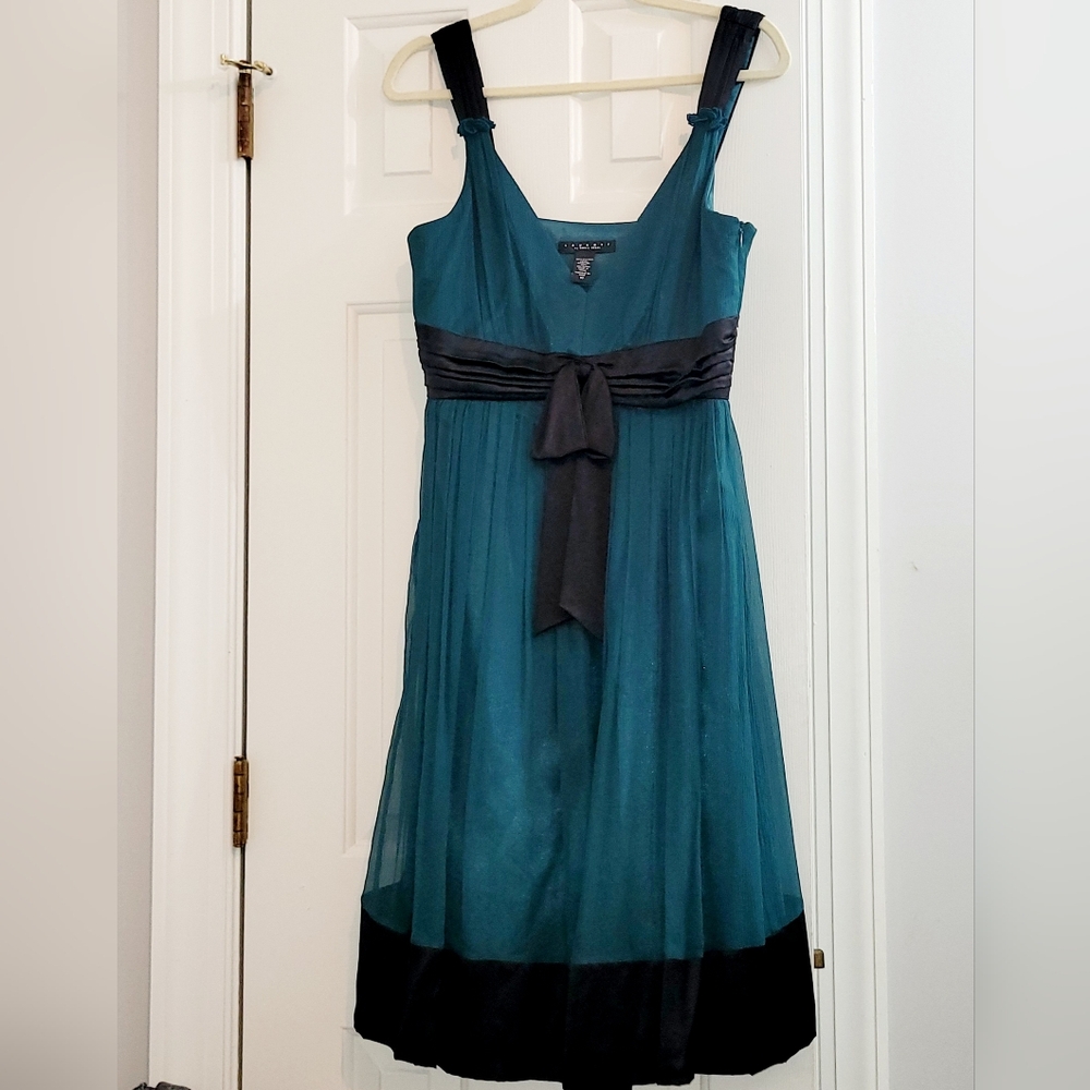 Elegant Green and Black Dress